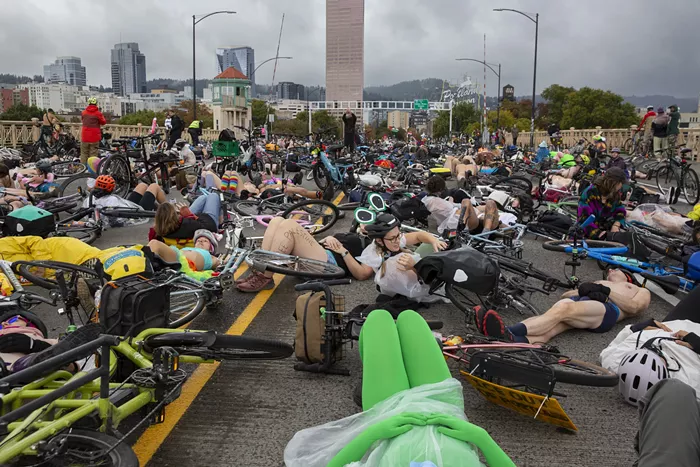 Portland's Emergency Naked Bike Ride in Photos